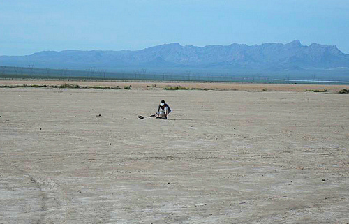 Dry Lake Bed In Nevada