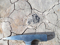 Meteorite In A Dry Lake Bed