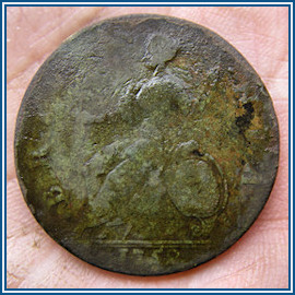1752 George II Half Penny