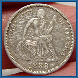 1888 Seated Dime
