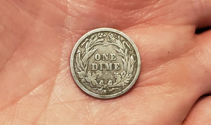 Name:  1895 BARBER DIME B.jpg
Views: 212
Size:  48.6 KB