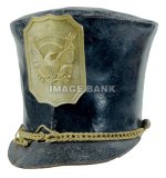WOa32ds -American Militia leather shako with brass hatplate West Point Museum copy.jpg