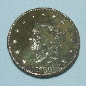 My oldest coin.  Found in a corn field at site of school torn down in 1870