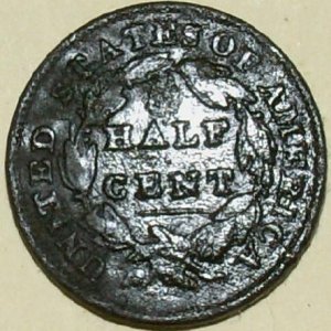 1832 Half Cent Reverse