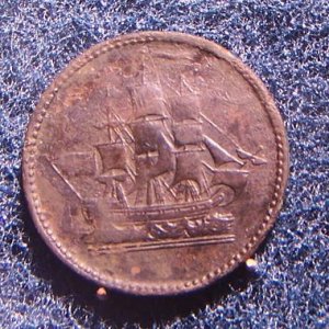 1829 Ships Colonies Commerce Token