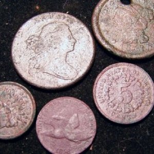 1798 Draped bust , holed Braided hair '59 indian ,flying eagle and 66' shield nickle