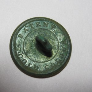 Pre Civil War button, old house