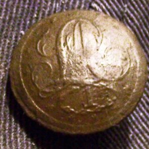 U.S.1st Regimental Light Artillery
  button 
1808 - 1821

(Convex button) boarder and 15-six pointed stars with intertwined foliated scripted L A and 