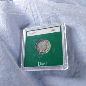 Obverse of 1904s barber dime
