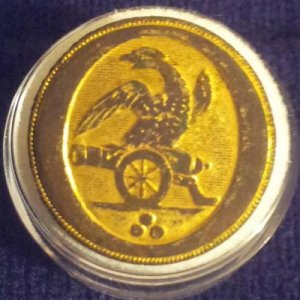war of 1812 era U.S. Artillery button 
1808 to 1821