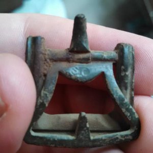 1680-1720 Shoe Buckle with "SC" Maker Mark