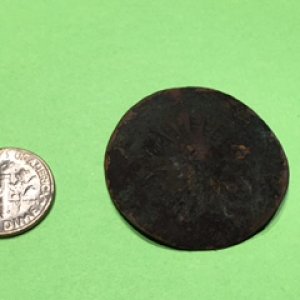 Dandy button w/floral pattern