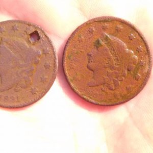 1831, 1837 Coin Spill
