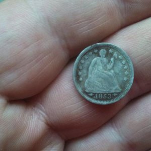1853 with arrows Half Dime
