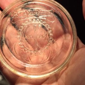 Kant Krack glass canning jar lid (early 1900s)