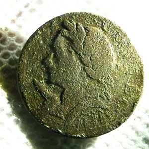 1787 Connecticut Copper (Miller 4-L. "Horned Bust") common variety Urs-12.