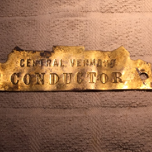Vermont Central railroad conductor's hat badge (c. early 1900s)