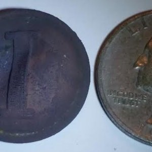 Confederate Block I jacket button CS 172 A 1 after cleaning
