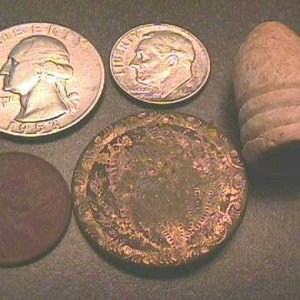 Front view of finds from Hamilton, VA site