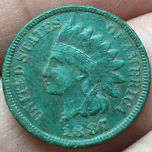 IH 1887 (slightly corroded/XF details)