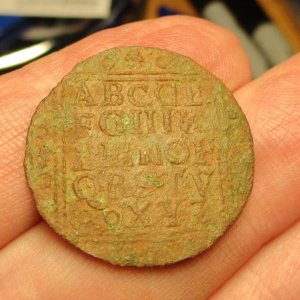 1550 "counting" coin used by money changers