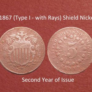 1867 Shield Nickel