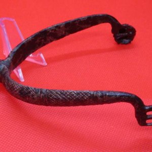 early 1700s spur, ornately carved