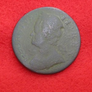 King George II Half Penny, date illegible, England find