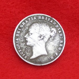 1866 Victoria 6 pence, obverse, England find