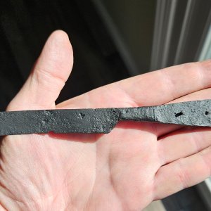 Medieval table knife with maker's mark - 1400s