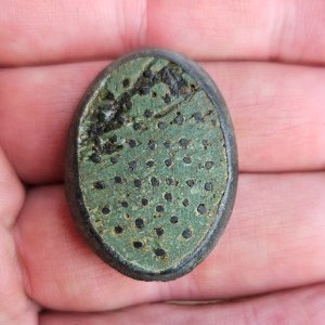 Roman bronze and enamel leather mount, 3rd century A.D.