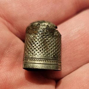 Silver thimble 1700s