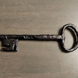 Medieval iron key, 1500s