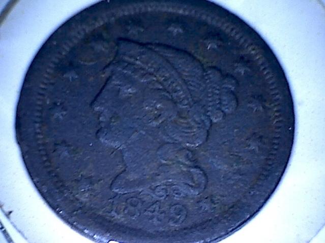 1 of my 4 Large Cents I've found. Least toasted of the bunch. 1849.  I've also found an 1827,1831,and an 1853.  All field finds