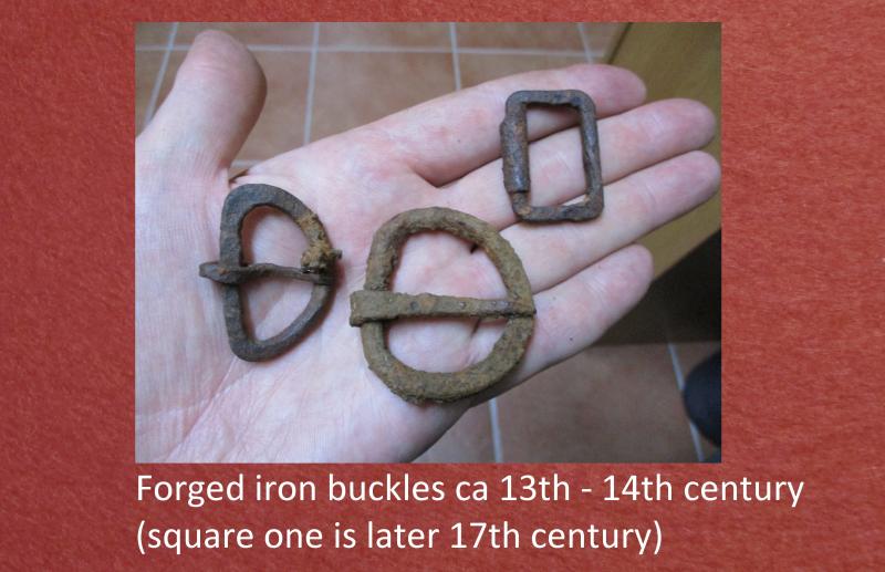 1300s iron buckles
