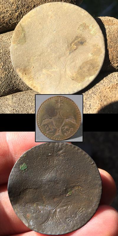 1789 George Washington Inaugural Button (Eagle & Star)