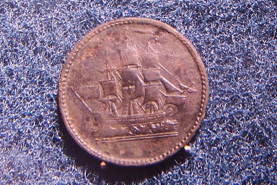 1829 Ships Colonies Commerce Token