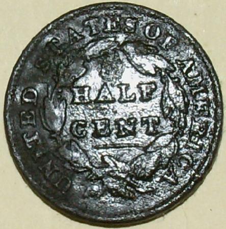 1832 Half Cent Reverse