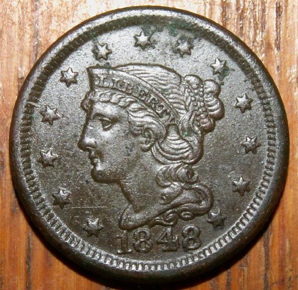 1848 Large Cent Obverse