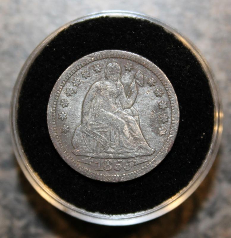 1855 Seated Dime (front)