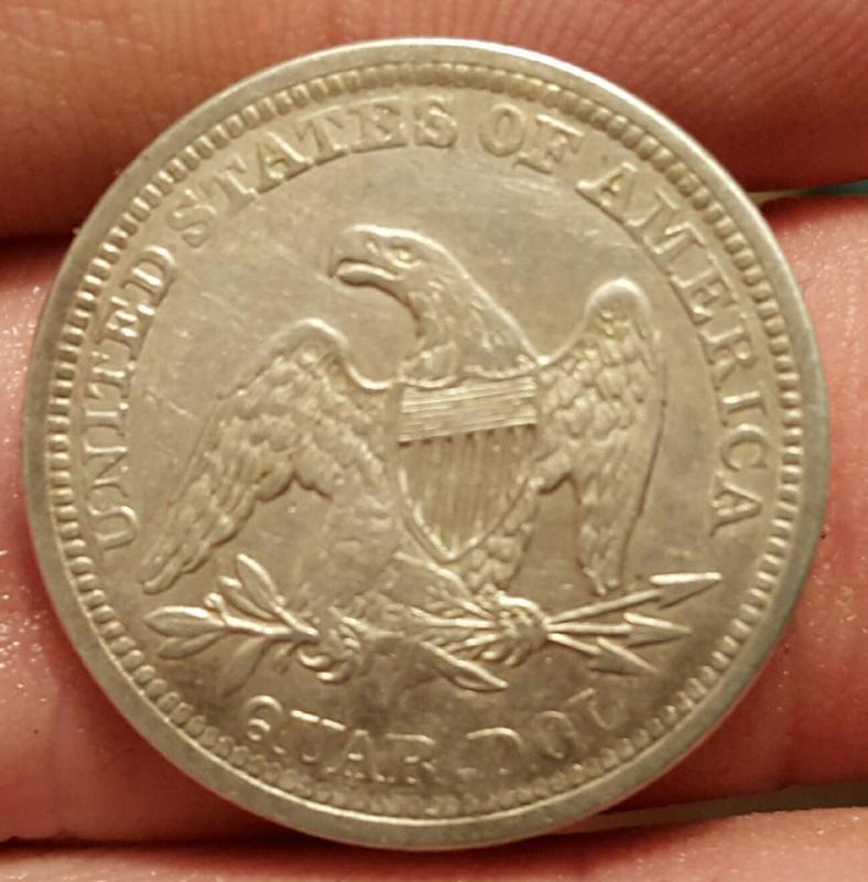 1856 Seated Quarter reverse 12/11/16