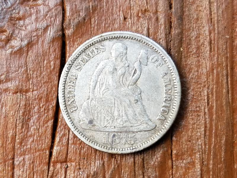 1875 Seated Dime