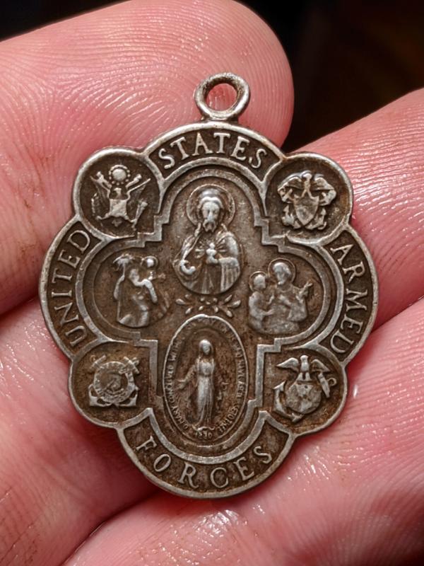 1930s Silver Armed Forces Pendant