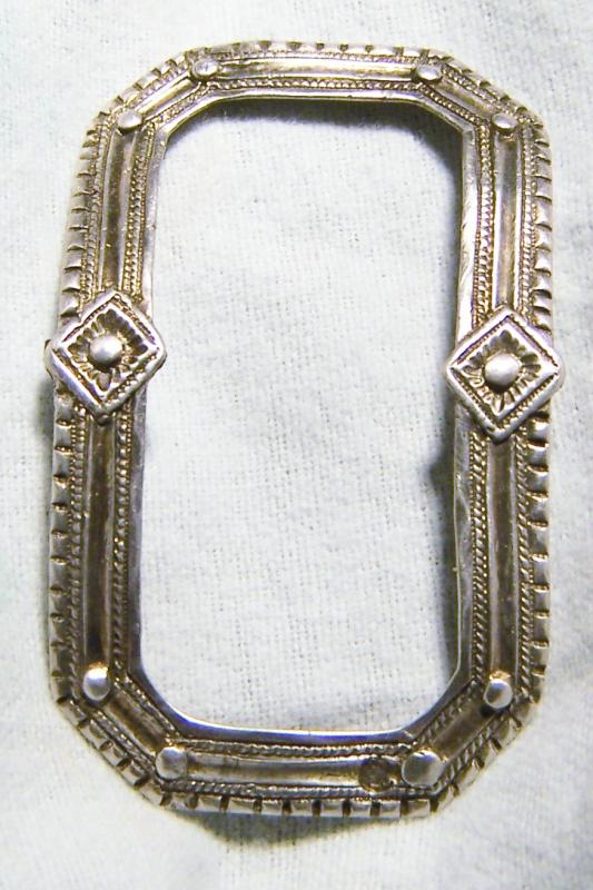 buckle solid silver French hallmarked shoe