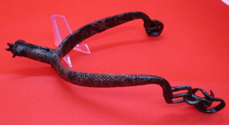 early 1700s spur, ornately carved
