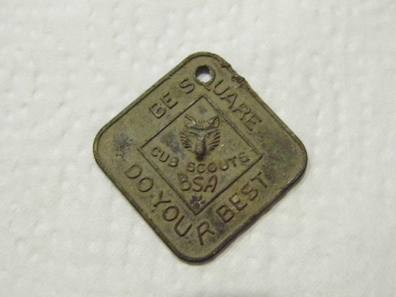 Front of Cub Scout Medal I found in my garden in 2013.