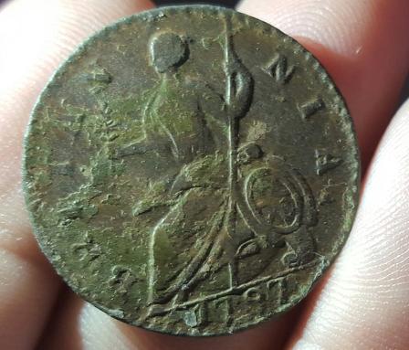 Machin Mill counterfeit copper (Vlack 19-87C)