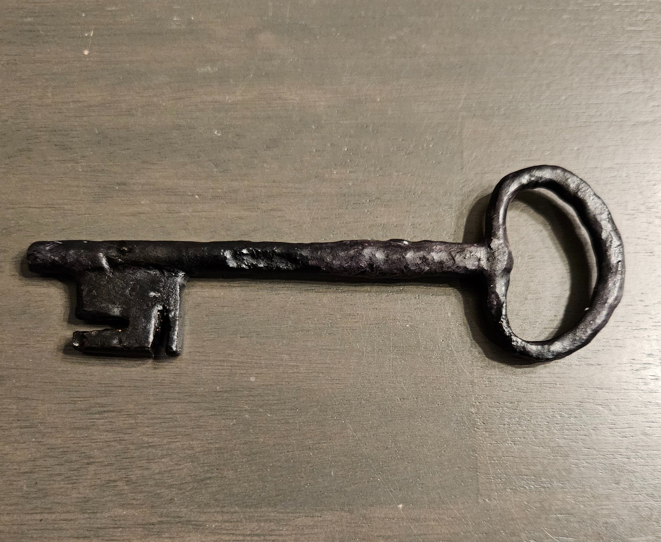 Medieval iron key, 1500s
