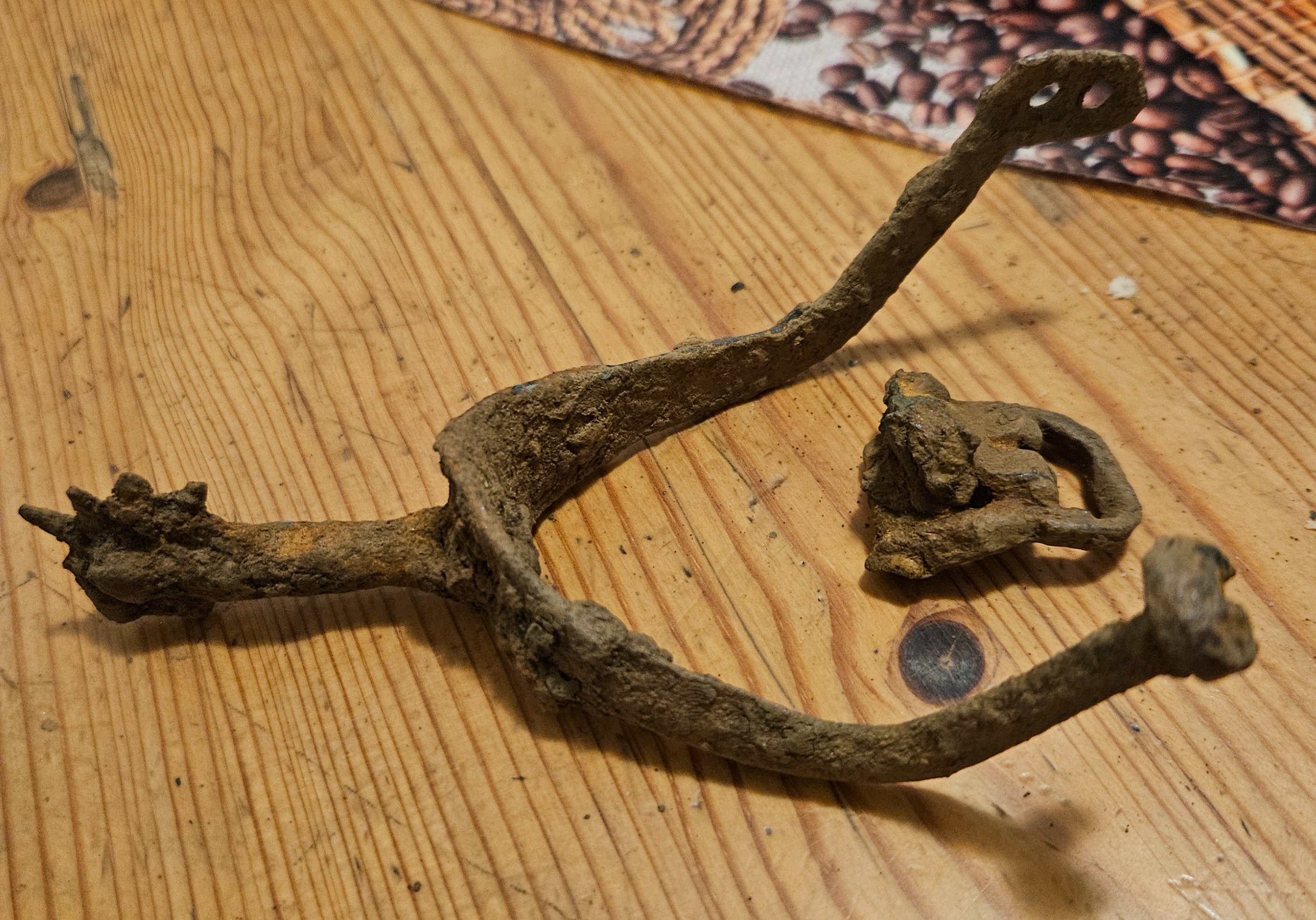 Medieval iron spur, 1300s