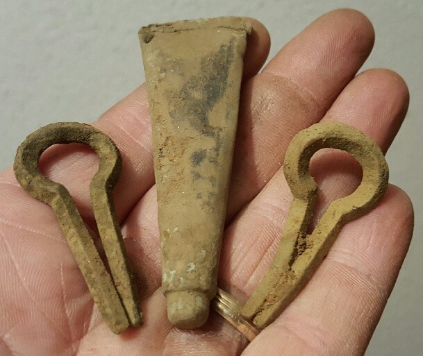 musical jaw harps and bayonet scabbard tip